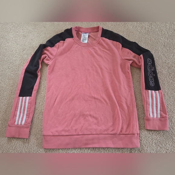 Small Adidas® Color-Block Linear Sweatshirt in a regular fit with ribbed neck, c - Picture 4 of 11